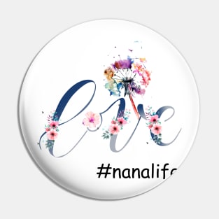 Love Dandelion Flower Nana Life Pin