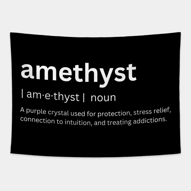 Amethyst Crystal Dictionary Definition Traits Tapestry by Everyday Spirit Desings