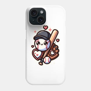 Baseball Valentine Kawaii Phone Case