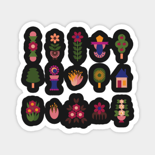 Folk Art Motifs Magnet