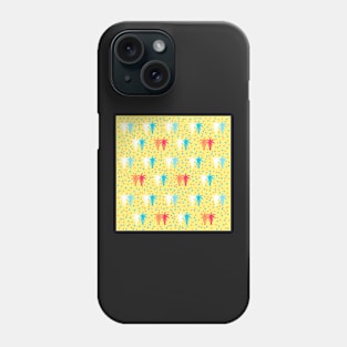 Palm tree couples with colorful dots Phone Case