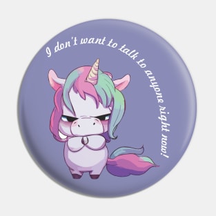 Grumpy Unicorn Pin