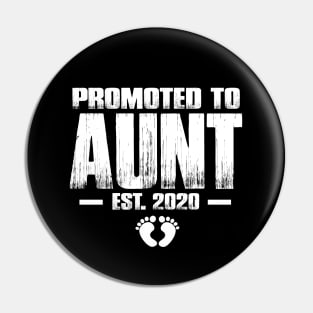 Promoted to Aunt 2020 Funny Mother's Day Gifts For New Auntie Pin