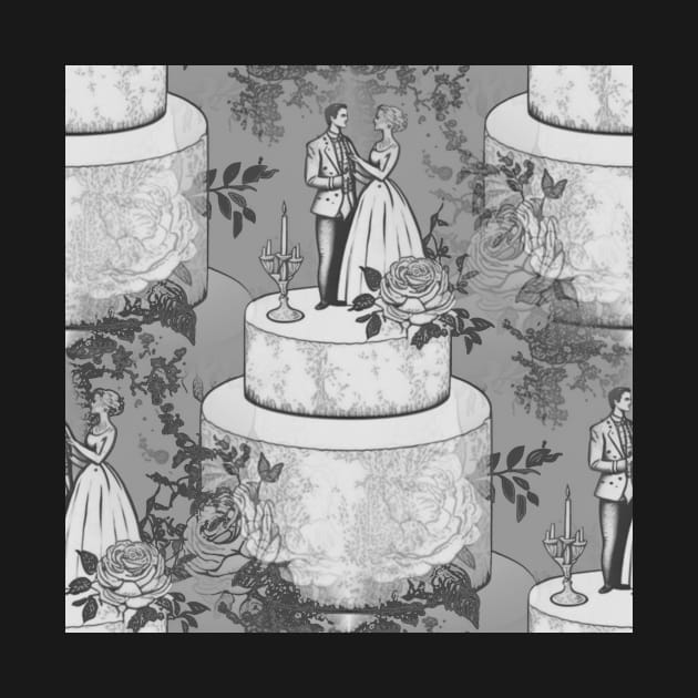 Wedding Cake Toile: Newspaper by boingojennie