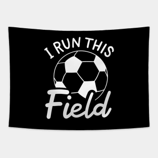 I Run This Field Tapestry