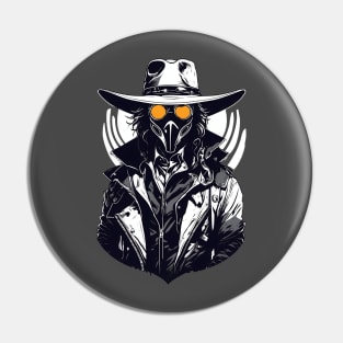 Weird Wild West: Cyberpunk Cowboy Horror Pin