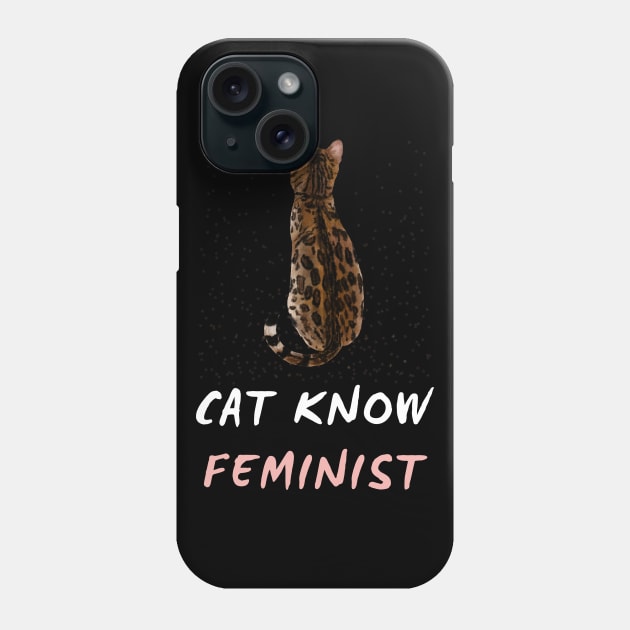 cat know feminist Phone Case by GOT A FEELING