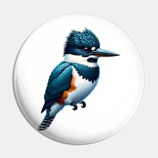 Belted Kingfisher Pin