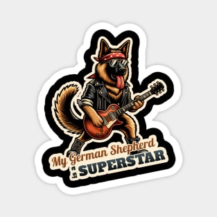 German Shepherd Rockstar Magnet