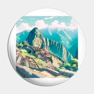 Machu Picchu Illustration Peru Pin