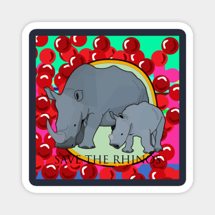 Save the Rhinos Magnet