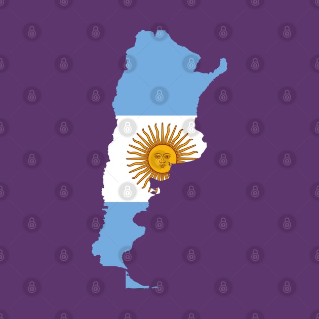 Argentina Map Flag by Historia