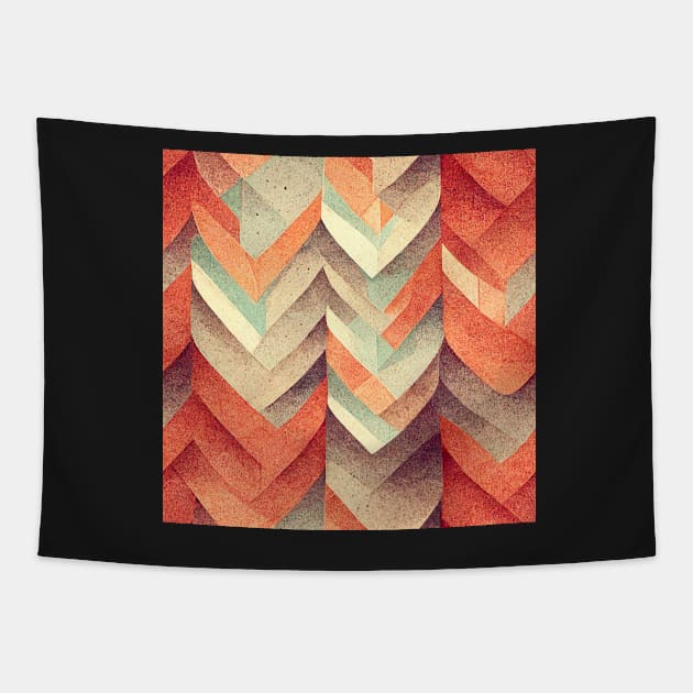 orange paper pattern art 19 regular grid Tapestry by KoolArtDistrict