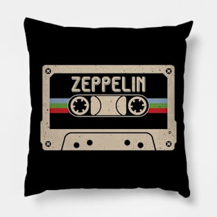 Personalized Zeppelin Name Birthday Vintage Cassette Tape Pillow