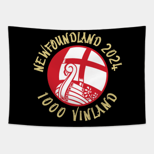 NEWFOUNDLAND T-Shirt Vinland 1000 to 2023 NEWFIE The Rock & Runes Tapestry
