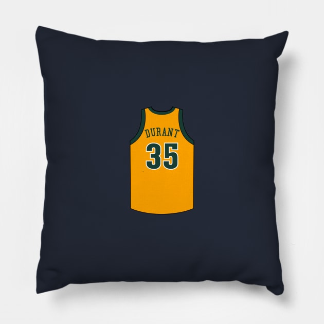 Kevin Durant Seattle Supersonics Jersey Qiangy Pillow by qiangdade
