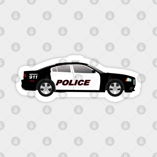 USA Police Car Magnet by BassFishin