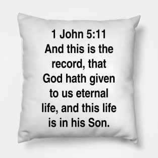 1 John 5:11  King James Version (KJV) Gift Pillow