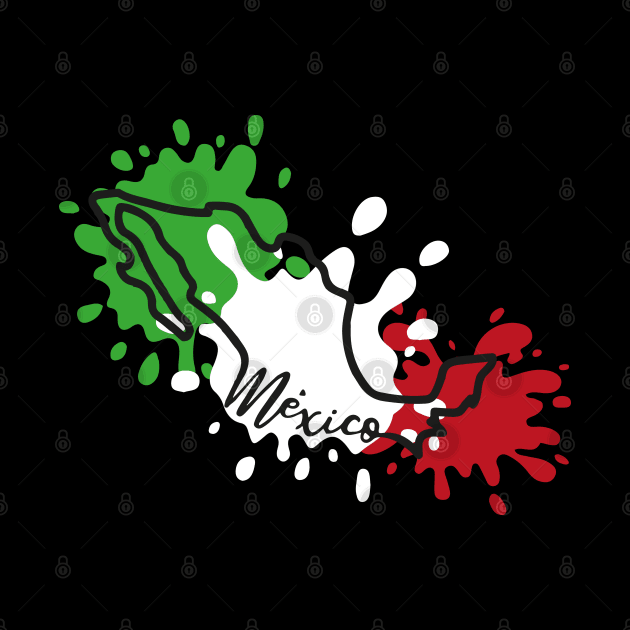 México map mexican pride country colorful spots flag hispanic heritage by T-Mex