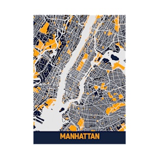 Manhattan - United States Bluefresh City Map T-Shirt