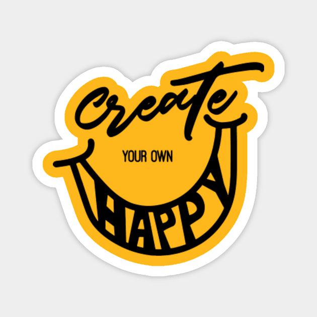 create your own happy black Magnet by nomadearthdesign