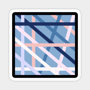 Abstract Lines Of Soft Colors Magnet