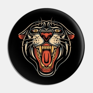 Panther head tattoo Pin