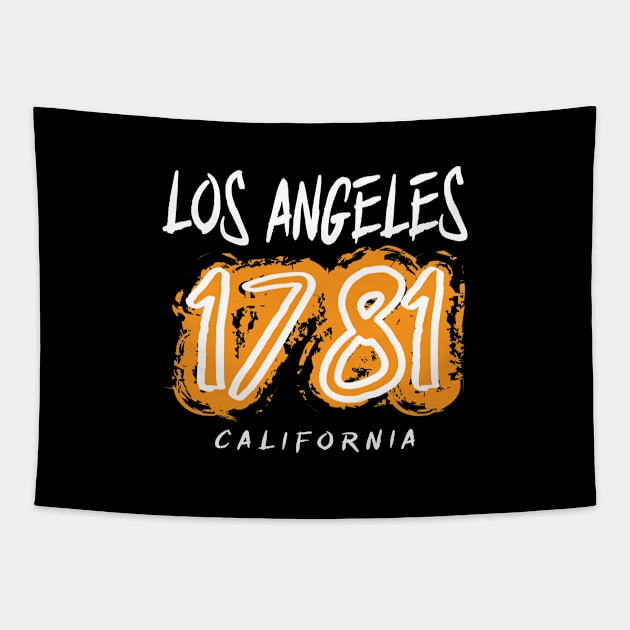 Los Angeles California Tapestry by teetownish