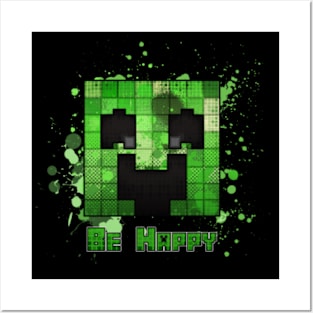 Minecraft creeper face-Artwork by @Travel Poster AI