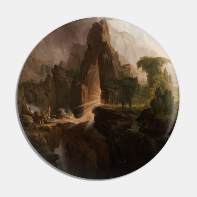 Expulsion from the Garden of Eden by Thomas Cole Pin by Classic Art Stall