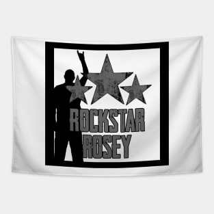 Rockstar Rosey - Three Stars Logo with Border Tapestry