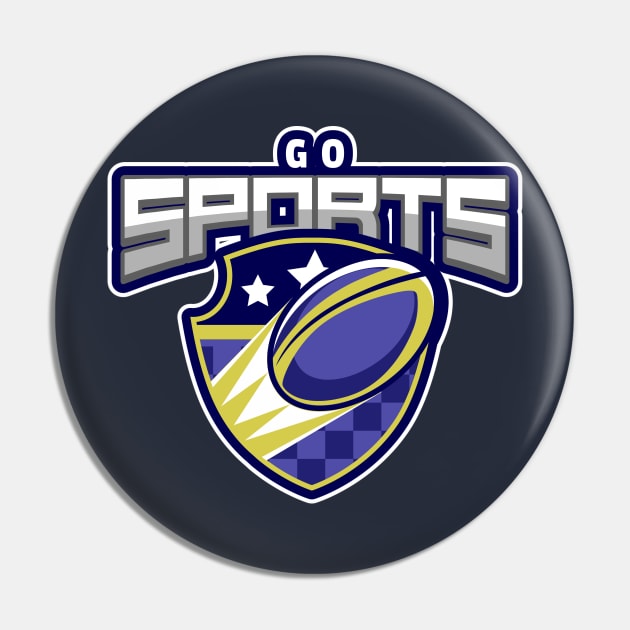 Go Sports - Rugby Fan Pin by Meta Cortex