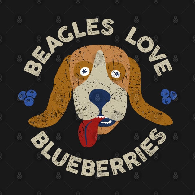 Fantastic Mr Fox - Beagles Love Blueberries - Weathered Dog - Circle by Barn Shirt USA