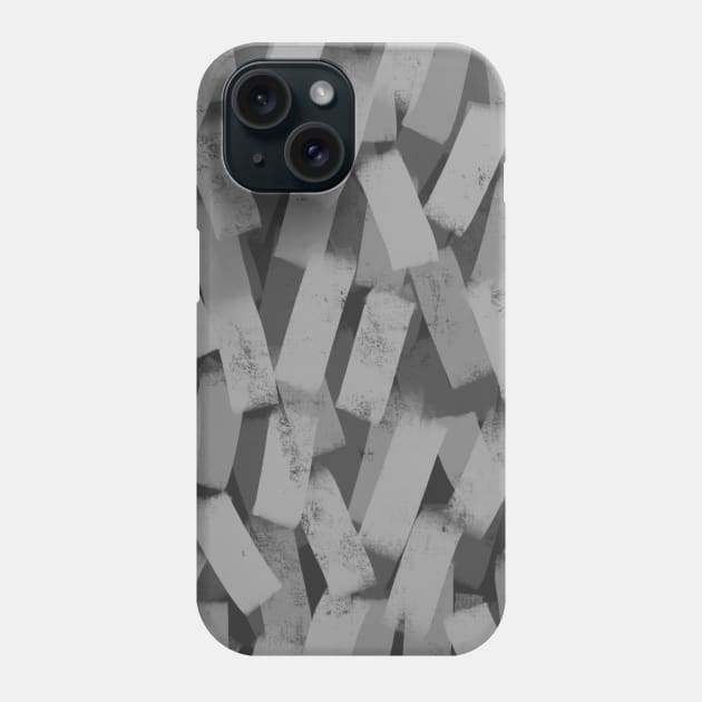 Grey Smudge Brush Strokes Phone Case by OneThreeSix