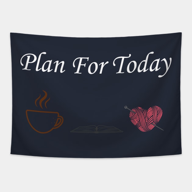 funny Plan For Today, Knitting Tapestry by Duodesign