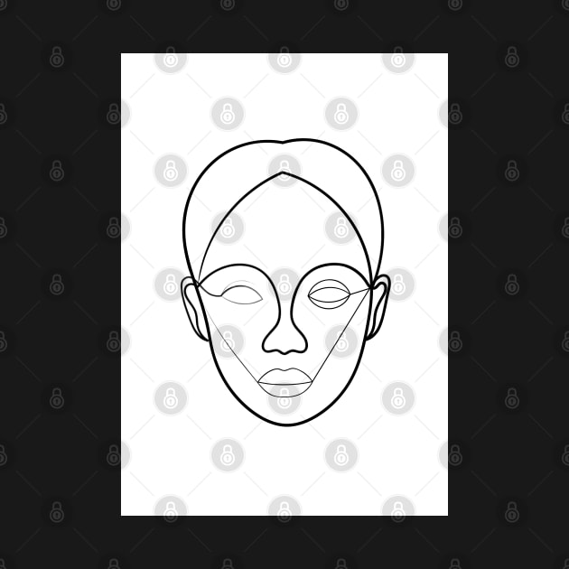 Minimal Female Line Portrait by AdamRegester