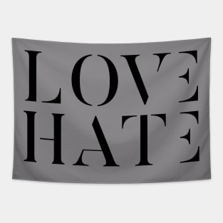 Love Hate Typography Tapestry