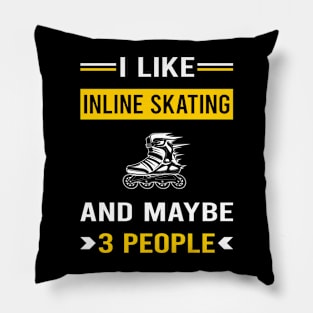 3 People Inline Skating Skate Skater Pillow