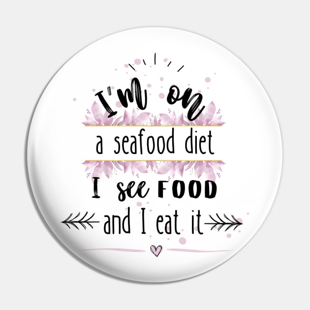 Seafood diet black Pin by CuteAndFun