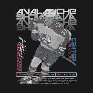 Casey Mittelstadt Hockey Art Avalanche T-Shirt