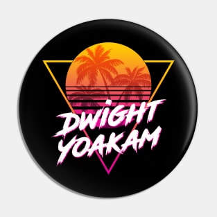 Dwight Yoakam - Proud Name Retro 80s Sunset Aesthetic Design Pin