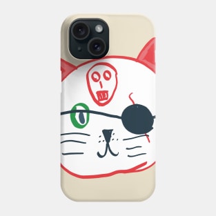 Pirate Cat by Kyrie age 9 Phone Case