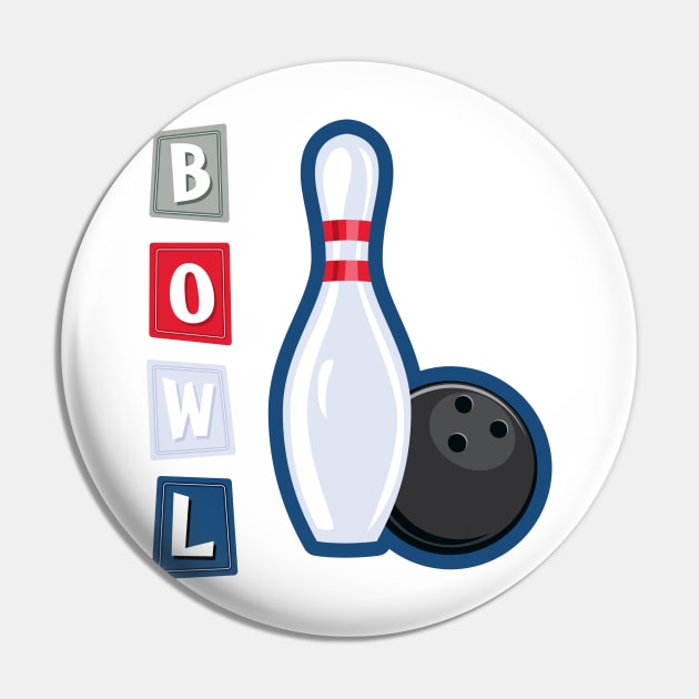 Retro Bowling Pin by SWON Design