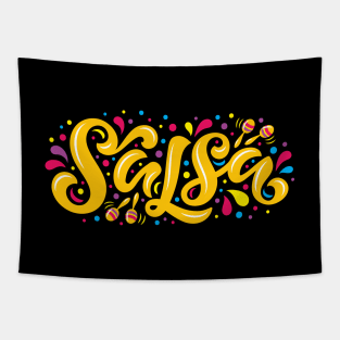 Salsa - Colorful Maracas Tapestry