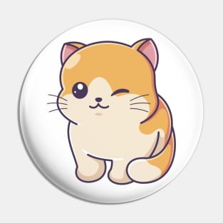 Cute smiling kitten sitting relaxed Pin