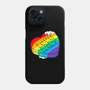 Gay Pride Love Wins Rainbow Heart Phone Case