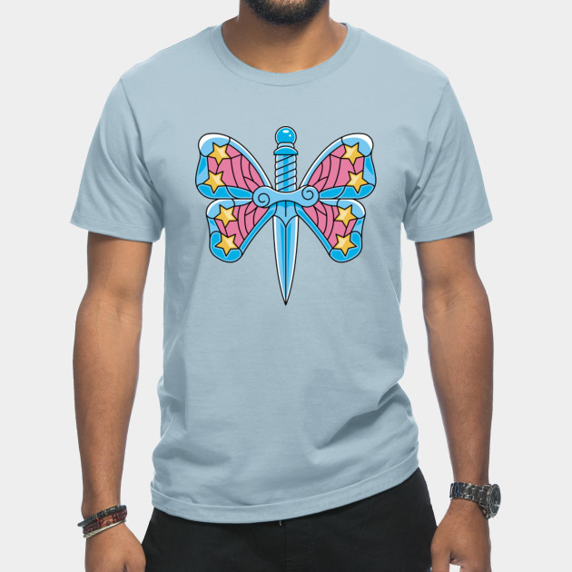 Discover Kawaii Dagger Butterfly Tattoo - Jojos Bizarre Adventure - T-Shirt