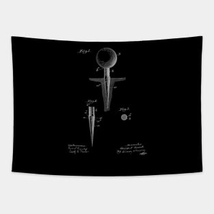 Golf Tee Vintage Patent Drawing Tapestry