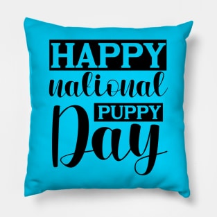 National-Puppy-Day Pillow