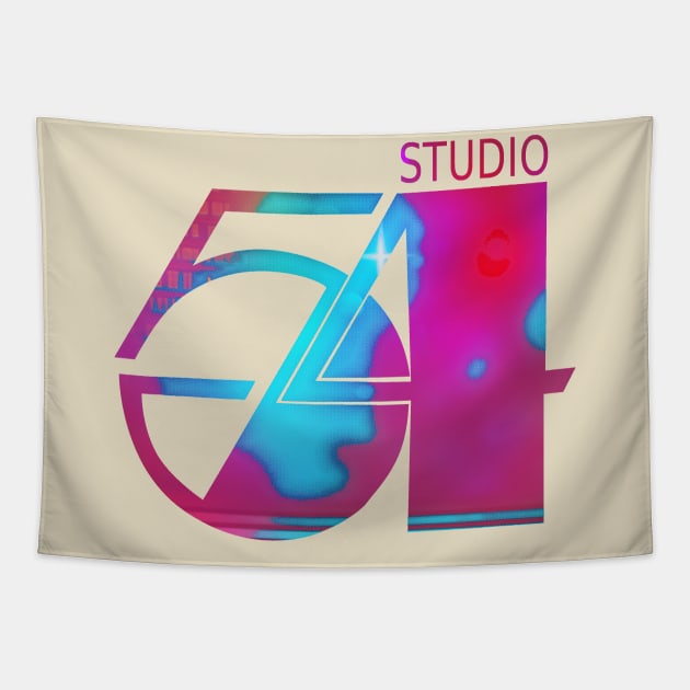 Studio 54 disco graphic Tapestry by HAPPY TRIP PRESS